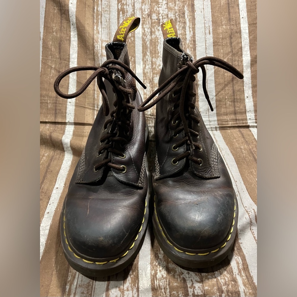 Men’s/Women’s Dr (Doc) Martens 1460 Crazy Horse Lace Up Brown Leather Boot